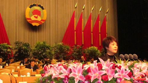 省侨联主席吴晶在省政协十届五次会议上作大会发言