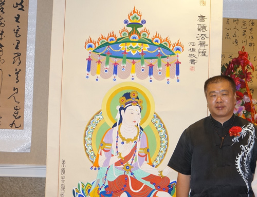 冷任桓书法作品展在洛杉矶揭幕传播中华文化之美