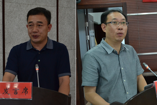 左:宁波市侨联秘书长牛洪波 右:乐清市侨联主席吴喜进