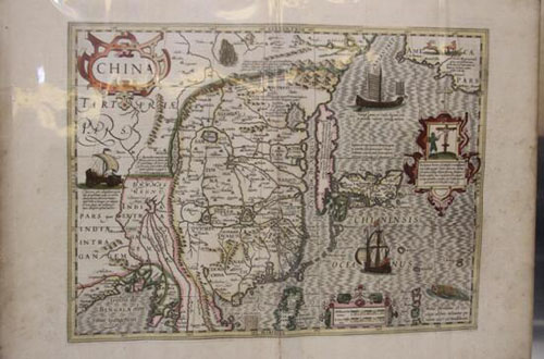文成籍侨胞向家乡捐赠一幅1638年荷兰板中国地图